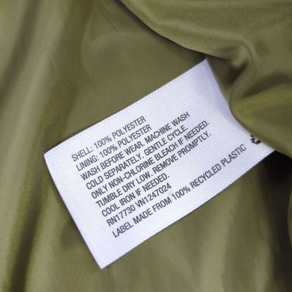 Cat & Jack Army Green Bomber Jacket Full Zip Pockets Boys XL Size 16 - Picture 5 of 7